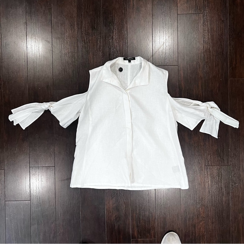 COPY - Periphery Sleeveless Button Down - Linen - Size 10 - Like New